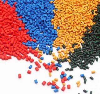 masterbatch pellets in various colors, used for coloring and enhancing properties in plastic manufacturing processes