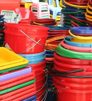 Plastic Industry: Various plastic products, manufacturing machinery, and raw materials, showcasing the versatility and scale of the plastic industry.